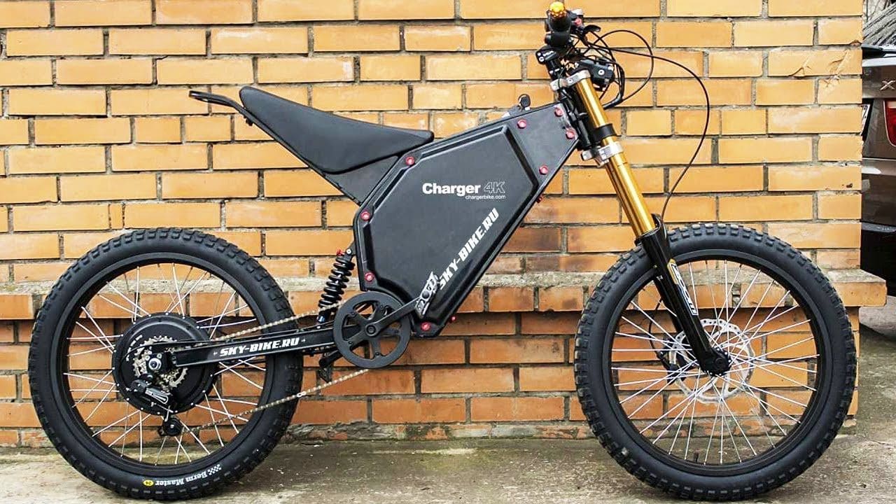 electric bike against the backdrop of a brick wall, electric bike